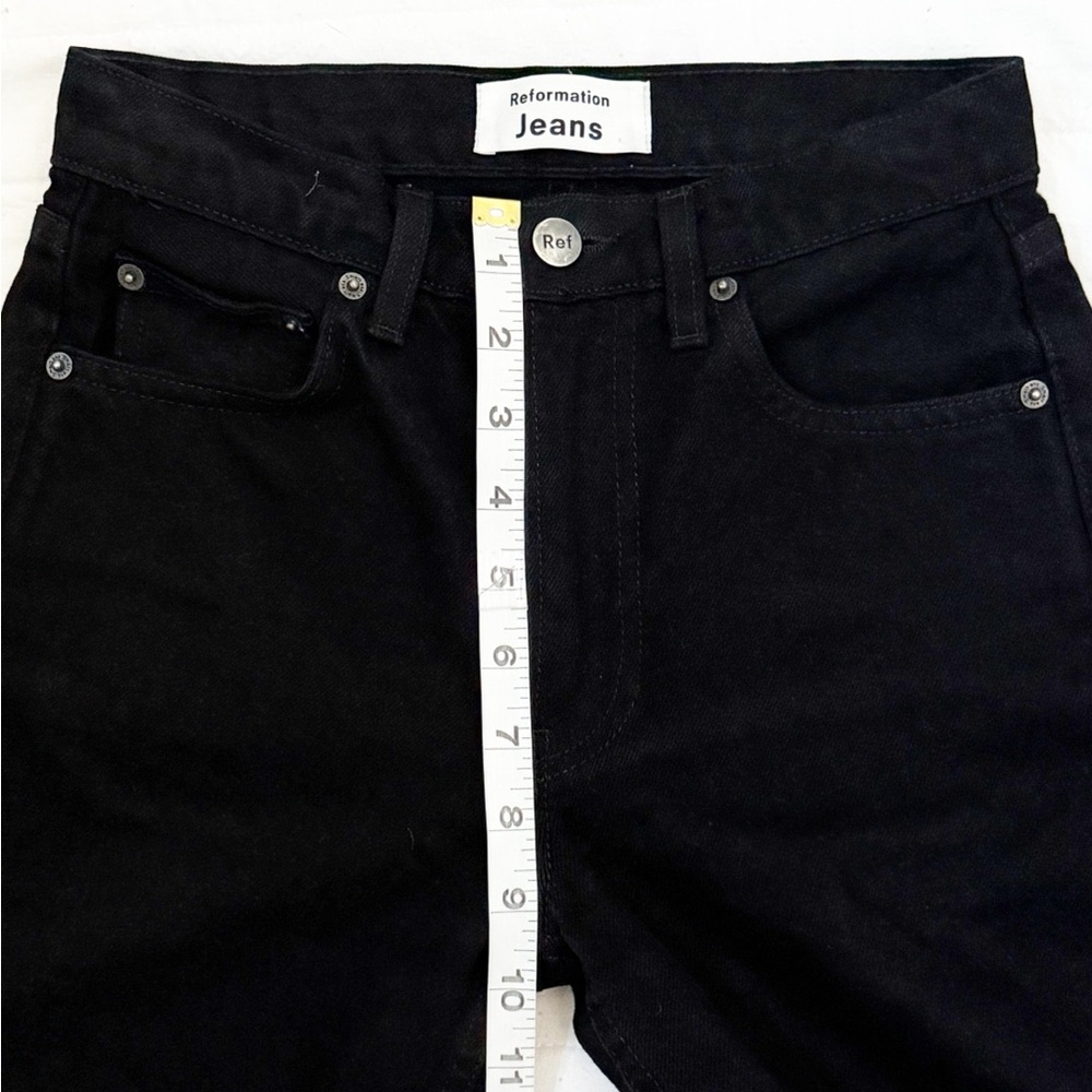 Reformation Julia Black Distressed Jeans - Picture 6 of 9